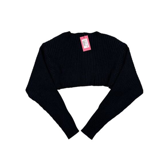 Edikted - Anya Shrug Cardigan Sweater in Black - Picture 3 of 3